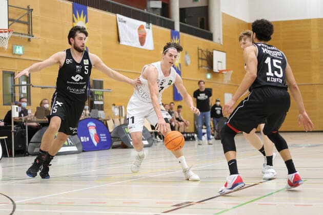ProB Basketball Liga ART Giants Duesseldorf vs WWU Baskets Muenster, 06 02 2021 Max Gebhardt 11 ProB Basketball Liga ART Giants Duesseldorf vs WWU Baskets Muenster, 06 02 2021 Copyright: xBEAUTIFULxSPORTS KennyxBeelex