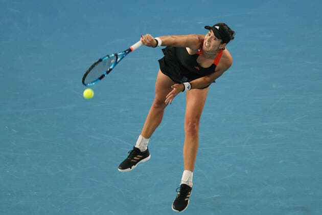 Garbine Muguruza, ESP, during 2021 Melbourne Summer Series AO pre tournaments in Melbourne, 07 02 2021