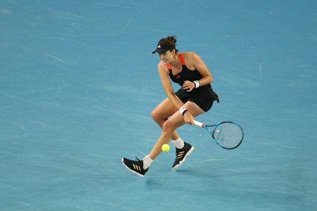 Garbine Muguruza, ESP, during 2021 Melbourne Summer Series AO pre tournaments in Melbourne, 07 02 2021