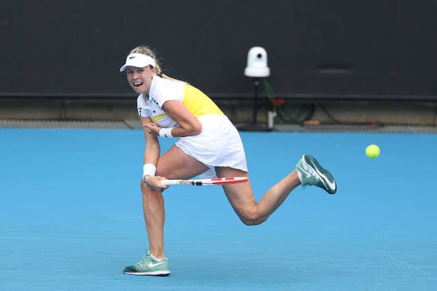 Anett Kontaveit, EST, during 2021 Melbourne Summer Series AO pre tournaments in Melbourne, 07 02 2021