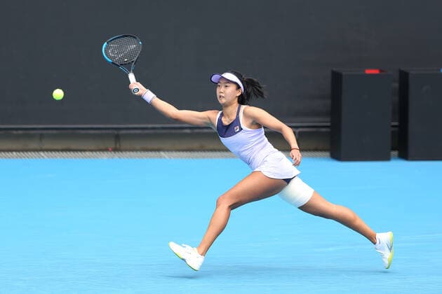 Ann Li, USA, during 2021 Melbourne Summer Series AO pre tournaments in Melbourne, 07 02 2021