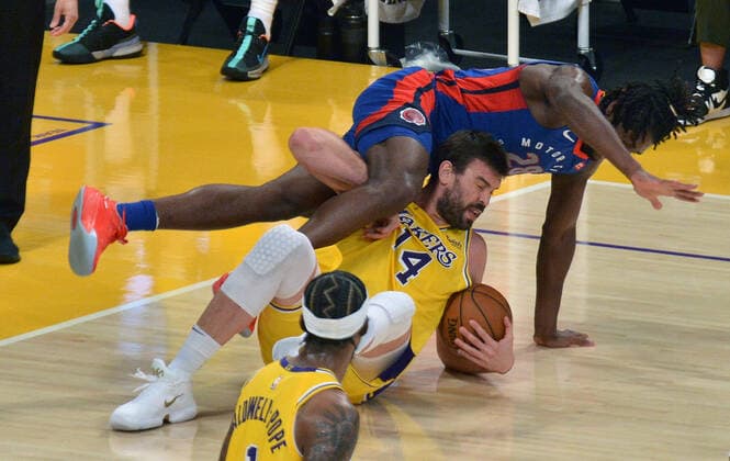 Basketball, NBA, Los Angeles Lakers - Detroit Pistons