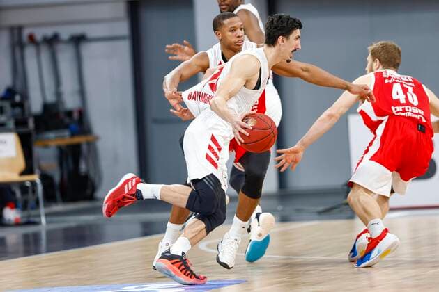 Nihad Djedovic Bayern Munich, 14 Brose Bamberg Bayern Munich easyCredit BBL Basketball Bundesliga Basketball Season 2020 21 20 Matchday, 07 02 2021 Bamberg, Brose Arena Copyright: DanielxLöb