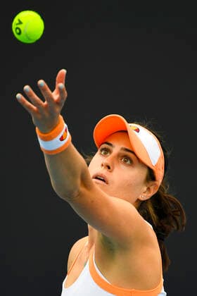 TENNIS AUSTRALIAN OPEN, Kimberly Birrell of Australia in action during her first Round Women s singles match against Rebecca Marino of Canada on Day 1 of the Australian Open at Melbourne Park in Melbourne, Monday, February 8, 2021. ( NO ARCHIVING, EDITORIAL USE ONLY, NO USE IN BOOKS WITHOUT CONSENT MELBOURNE VIC AUSTRALIA  Copyright: xJAMESxROSSx 20210208001519080066