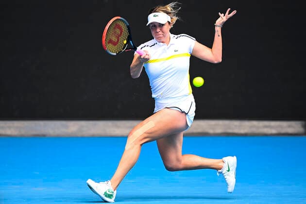 TENNIS AUSTRALIAN OPEN, Anastasia Pavlyuchenkova of Russia in action during her first Round Women s singles match against Naomi Osaka of Japan on Day 1 of the Australian Open at Melbourne Park in Melbourne, Monday, February 8, 2021. ( NO ARCHIVING, EDITORIAL USE ONLY, NO USE IN BOOKS WITHOUT CONSENT MELBOURNE VIC AUSTRALIA  Copyright: xDAVExHUNTx 20210208001519095976