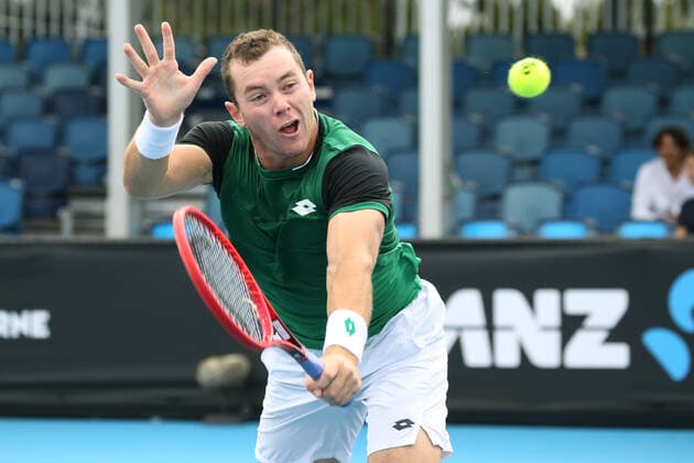Dominik Köpfer, GER, during first round of 2021 Australian Open in Melbourne, 08 02 2021