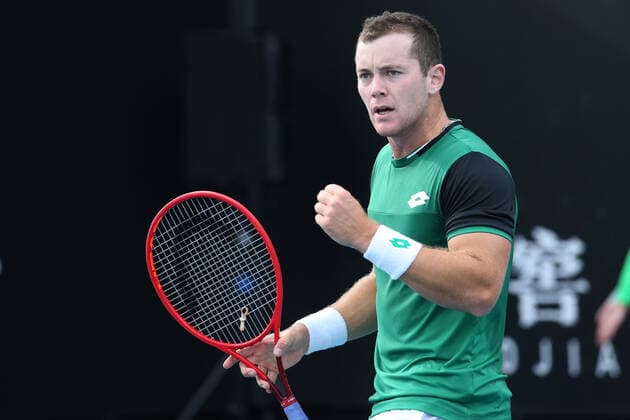 Dominik Köpfer, GER, during first round of 2021 Australian Open in Melbourne, 08 02 2021