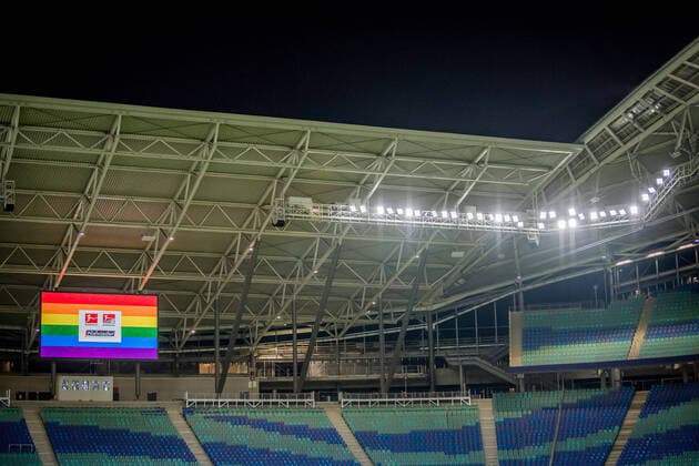 Aktion NieWieder by RB Leipzig RB Leipzig Bayer 04 Leverkusen 1 0 30 January 2021 Leipzig, Red Bull Arena Football 1 Bundesliga, 19 Matchday RB Leipzig Bayer 04 Leverkusen 1 0