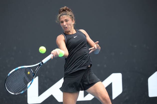 Sara Errani, ITA, during first round of 2021 Australian Open in Melbourne, 08 02 2021