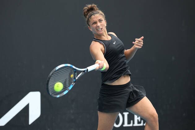 Sara Errani, ITA, during first round of 2021 Australian Open in Melbourne, 08 02 2021