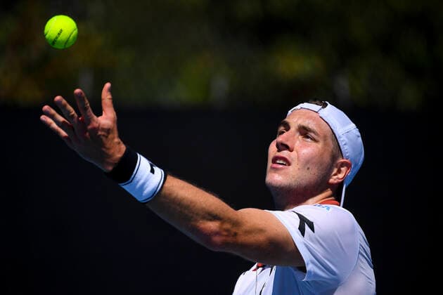 TENNIS AUSTRALIAN OPEN, Jan Lennard Struff of Germany in action during his first Round Men s singles match against Christopher O?Connell of Australia on Day 2 of the Australian Open at Melbourne Park in Melbourne, Tuesday, February 9, 2021. ( NO ARCHIVING, EDITORIAL USE ONLY, NO USE IN BOOKS WITHOUT CONSENT MELBOURNE VIC AUSTRALIA  Copyright: xJAMESxROSSx 20210209001519300039