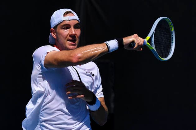 TENNIS AUSTRALIAN OPEN, Jan Lennard Struff of Germany in action during his first Round Men s singles match against Christopher O?Connell of Australia on Day 2 of the Australian Open at Melbourne Park in Melbourne, Tuesday, February 9, 2021. ( NO ARCHIVING, EDITORIAL USE ONLY, NO USE IN BOOKS WITHOUT CONSENT MELBOURNE VIC AUSTRALIA  Copyright: xJAMESxROSSx 20210209001519300906