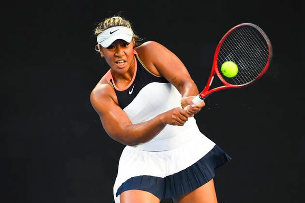TENNIS AUSTRALIAN OPEN, Destanee Aiava of Australia in action during her first Round Women s singles match against Sam Stosur of Australia on Day 2 of the Australian Open at Melbourne Park in Melbourne, Tuesday, February 9, 2021. ( NO ARCHIVING, EDITORIAL USE ONLY, NO USE IN BOOKS WITHOUT CONSENT MELBOURNE VIC AUSTRALIA  Copyright: xJAMESxROSSx 20210209001519350510