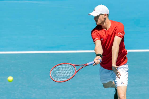 Yannick Hanfmann Australian Open 2021 Melbourne Park Melbourne Victoria Australia 09 02 2021 Copyright: xJuergenxHasenkopfx