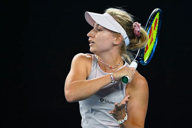 TENNIS AUSTRALIAN OPEN, Daria Gavrilova of Australia in action during her first Round Women s singles match against Sara Sorribes Tormo of Spain on Day 2 of the Australian Open at Melbourne Park in Melbourne, Tuesday, February 9, 2021. ( NO ARCHIVING, EDITORIAL USE ONLY, NO USE IN BOOKS WITHOUT CONSENT MELBOURNE VIC AUSTRALIA  Copyright: xDAVExHUNTx 20210209001519376971