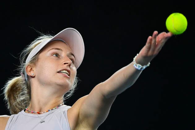 TENNIS AUSTRALIAN OPEN, Daria Gavrilova of Australia in action during her first Round Women s singles match against Sara Sorribes Tormo of Spain on Day 2 of the Australian Open at Melbourne Park in Melbourne, Tuesday, February 9, 2021. ( NO ARCHIVING, EDITORIAL USE ONLY, NO USE IN BOOKS WITHOUT CONSENT MELBOURNE VIC AUSTRALIA  Copyright: xDAVExHUNTx 20210209001519379633