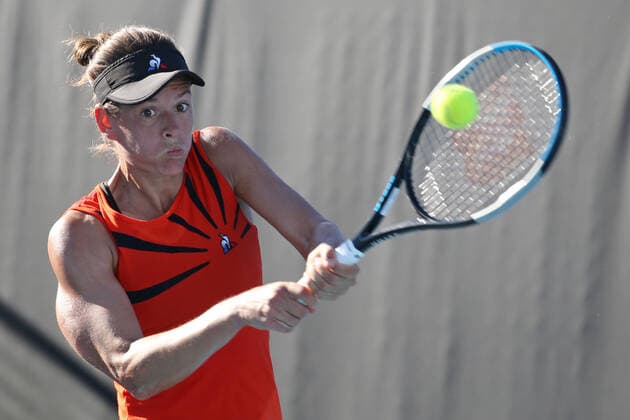 Chloe Paquet, FRA, during first round of 2021 Australian Open in Melbourne, 09 02 2021