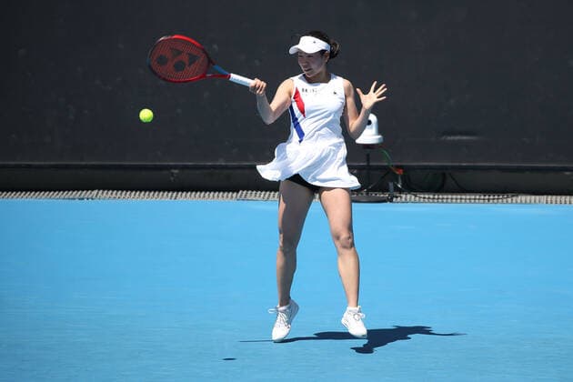 Nao Hibino, JPN, during first round of 2021 Australian Open in Melbourne, 09 02 2021