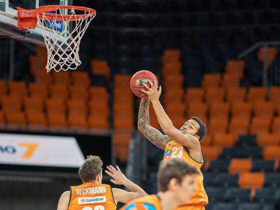 Troy Caupain Ratiopharm Ulm 23 , ratiopharm Ulm vs FC Bayern Basketball, Basketball, Bundesliga, easycredit, 17 Spieltag, Saison 2020 2021, 09 02 2021, ratiopharm Ulm vs FC Bayern Basketball, Basketball, Bundesliga, easycredit, 17 Spieltag, Saison 2020 2021, 09 02 2021 Neu Ulm Copyright: xEIBNER SaschaxWaltherx EP_EER