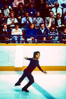 OLYMPIC LEGENDS: Brian Boitano 1988 Olympic Winter games, Winterspiele,Spiele, Summer games Figure skating, Eiskunstlauf Brian Boitano (USA) gold medal winner competing in the Men s Figure Skating Free Skate at the 1988 Olympic Winter Games. Calgary Olympic Saddledome Alberta Canada Copyright: xStevenxExxSutton DUOMO PCNx OL8802_FS038