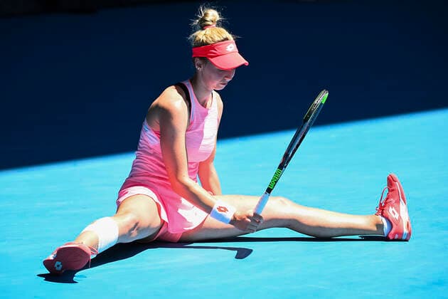 TENNIS AUSTRALIAN OPEN, Nina Stojanovic of Serbia reacts during her second Round Women s singles match against Serena Williams of the United States of America on Day 3 of the Australian Open at Melbourne Park in Melbourne, Wednesday, February 10, 2021. ( NO ARCHIVING, EDITORIAL USE ONLY, NO USE IN BOOKS WITHOUT CONSENT MELBOURNE VIC AUSTRALIA  Copyright: xDAVExHUNTx 20210210001519538820
