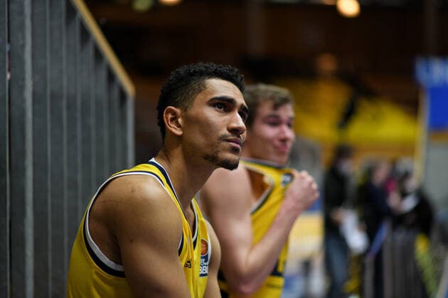 Maodo Lo ALBA Berlin is satisfied with the victory, GER, HAKRO Merlins Crailsheim vs Alba Berlin, 09 02 2021, 17 matchday easycredit Basketball Bundesliga, season 2020 2021 GER, HAKRO Merlins Crailsheim vs Alba Berlin, 09 02 2021, 17 matchday easycredit Basketball Bundesliga, season 2020 2021 Crailsheim Copyright: xEibnerxPressefoto MichaelxMemmlerx EP_MMR