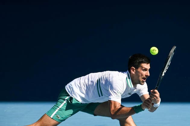 Novak Djokovic Australian Open 2021 Melbourne Park Melbourne Victoria Australia 10 02 2021 Copyright: xJuergenxHasenkopfx