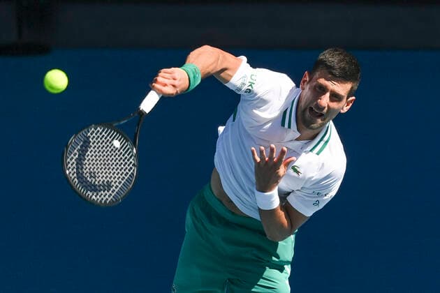 Novak Djokovic Australian Open 2021 Melbourne Park Melbourne Victoria Australia 10 02 2021 Copyright: xJuergenxHasenkopfx