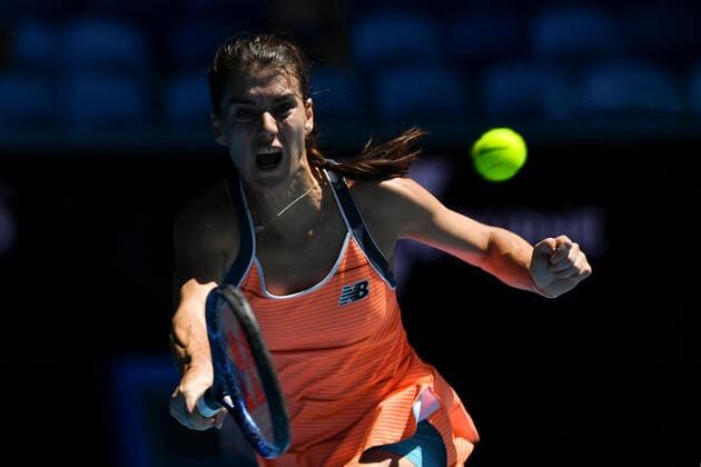 TENNIS AUSTRALIAN OPEN, Sorana Cirstea of Romania in action during her second Round Women s singles match against Petra Kvitova of the Czech Republic on Day 3 of the Australian Open at Melbourne Park in Melbourne, Wednesday, February 10, 2021. ( NO ARCHIVING, EDITORIAL USE ONLY, NO USE IN BOOKS WITHOUT CONSENT MELBOURNE VIC AUSTRALIA  Copyright: xDEANxLEWINSx 20210210001519575618