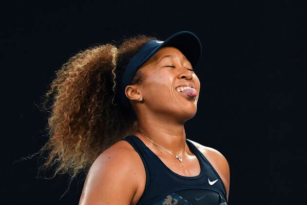 TENNIS AUSTRALIAN OPEN, Naomi Osaka of Japan reacts during her second Round Women s singles match against Caroline Garcia of France on Day 3 of the Australian Open at Melbourne Park in Melbourne, Wednesday, February 10, 2021. ( NO ARCHIVING, EDITORIAL USE ONLY, NO USE IN BOOKS WITHOUT CONSENT MELBOURNE VIC AUSTRALIA  Copyright: xJAMESxROSSx 20210210001519585676