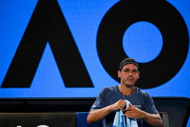TENNIS AUSTRALIAN OPEN, Alex Bolt of Australia reacts during his second Round Men s singles match against Grigor Dimitrov of Bulgaria on Day 3 of the Australian Open at Melbourne Park in Melbourne, Wednesday, February 10, 2021. ( NO ARCHIVING, EDITORIAL USE ONLY, NO USE IN BOOKS WITHOUT CONSENT MELBOURNE VIC AUSTRALIA  Copyright: xDEANxLEWINSx 20210210001519604745