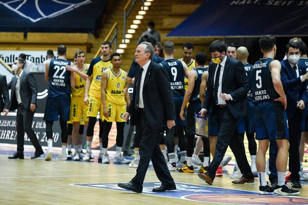 Aito Garcia Reneses ALBA Berlin is satisfied with the victory, GER, HAKRO Merlins Crailsheim vs Alba Berlin, 09 02 2021, 17 Matchday easycredit Basketball Bundesliga, Season 2020 2021 GER, HAKRO Merlins Crailsheim vs Alba Berlin, 09 02 2021, 17 Matchday easycredit Basketball Bundesliga, Season 2020 2021 Crailsheim Copyright: xEibnerxPressefoto MichaelxMemmlerx EP_MMR