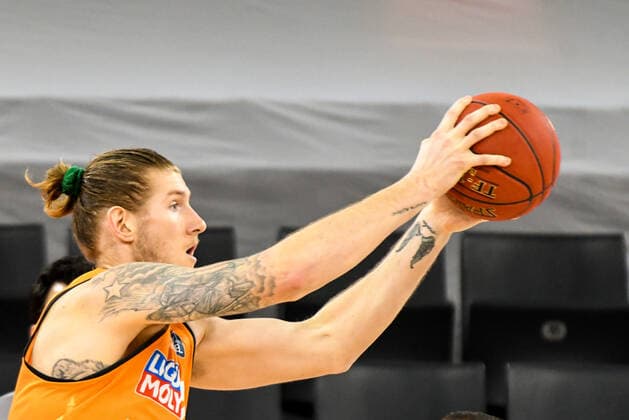 GER, BBL, ratiopharm ulm vs FC Bayern München Muenchen 09 02 2021, ratiopharm arena, Neu Ulm, GER, BBL, ratiopharm ulm vs FC Bayern München Muenchen, pictured Dylan Osetkowski Ulm, 21 nordphoto.GmbHx xHafner nph00200
