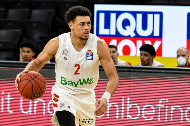 GER, BBL, ratiopharm ulm vs FC Bayern München Muenchen 09 02 2021, ratiopharm arena, Neu Ulm, GER, BBL, ratiopharm ulm vs FC Bayern München Muenchen, pictured Wade Baldwin Bayern, 2 nordphoto.GmbHx xHafner nph00200