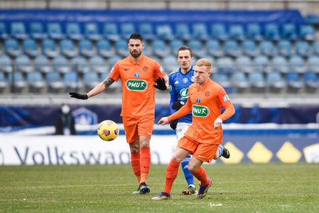 Florent MOLLET ( Montpellier ) - FOOTBALL : Strasbourg vs Montpellier - Coupe de France - Strasbourg - 10 02 2021 FedericoPestellini Panoramic 