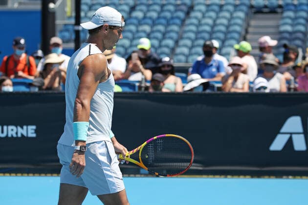 Australian Open, Day 3, Rafael Nadal practice
