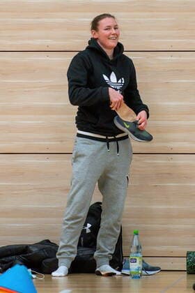 Maria Neumann xx, GISA Lions SV Halle GISA Lions SV Halle Training Basketball 1 Bundesliga ERDGAS Sportarena Halle Saale 10 02 2021 Photo Holger John Halle Sachsen Anhalt Germany ERDGAS Sportarena Halle Saale