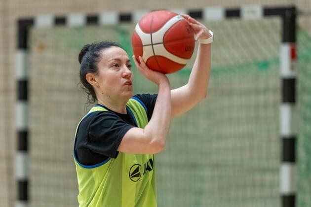 Eilidh Simpson 41, GISA Lions SV Halle GISA Lions SV Halle Training Basketball 1 Bundesliga ERDGAS Sportarena Halle Saale 10 02 2021 Foto Holger John Halle Sachsen Anhalt Germany ERDGAS Sportarena Halle Saale