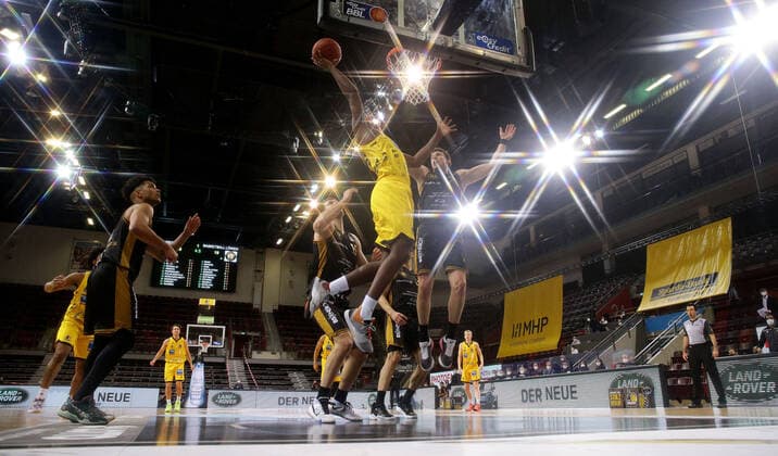 Ludwigsburg , Basketball easyCredit BBL Bundesliga , MHP RIESEN Ludwigsburg vs Basketball Löwen Braunschweig , center Jaleen Smith Riesen