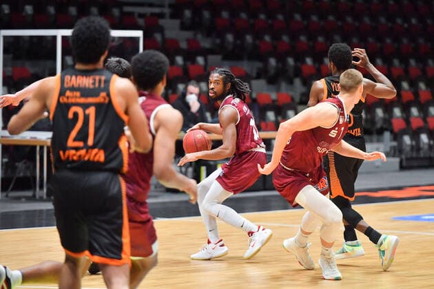Chemnitz, Germany 10 February 2021 BBL 2020 2021 Niners Chemnitz vs Rasta Vechta Marcus Thornton Chemnitz , Copyright: xFotostandx xDostmannx