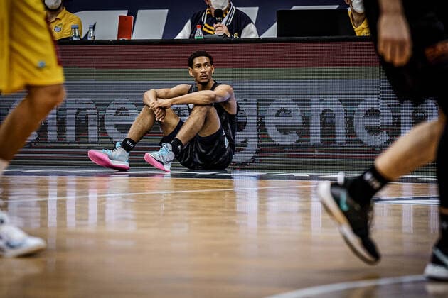 Basketball Oldenburg 10 02 2021 Season 2020 2021 easyCredit BBL 17 Matchday EWE Baskets Hamburg Towers Basketball Oldenburg 10 02 2021 Season 2020 2021 easyCredit BBL 17 Matchday EWE Baskets Hamburg Towers 7 Kameron Taylor, Towers Hamburg editorial use only commercial use only by arrangement with the photographer Oldenburg Germany