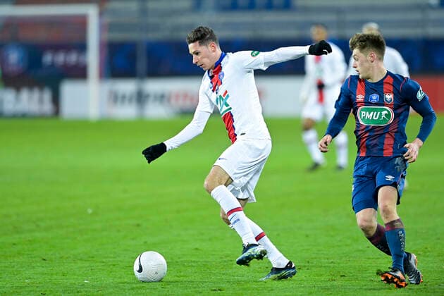 Fußball, Coupe de France, SM Caen - Paris St. Germain Julian Draxler (PSG) FOOTBALL : SM Caen vs PSG - 1 32 de Finale - Coupe de France - 10 02 2021 JBAutissier Panoramic 