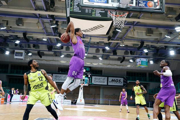 17 Matchday of the easyCredit BBL Basketball Bundesliga at Oberfrankenhalle in Bayreuth Bavaria Germany Season 2020 2021 Medi Bayreuth vs BG Goettingen Aubrey Dawkins BG Goettingen 24