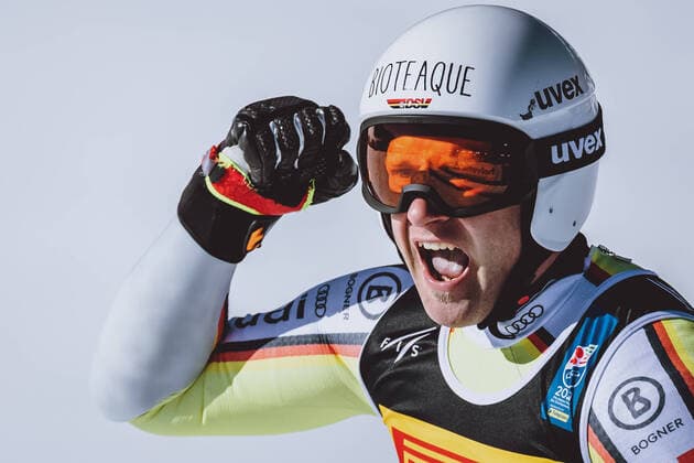 Bilder des Jahres 2021, Sport 02 Februar Sport Themen der Woche KW06 Sport Bilder des Tages ITA, FIS Weltmeisterschaften Ski Alpin, Cortina 2021 11.02.2021, Cortina, ITA, FIS Weltmeisterschaften Ski Alpin, Super G, Herren, im Bild Romed Baumann (GER) Romed Baumann of Germany during the mens Super G of FIS Alpine Ski World Championships 2021 in Cortina, Italy on 2021 02 11. Cortina Italien *** ITA, FIS Alpine World Championships, Cortina 2021 11 02 2021, Cortina, ITA, FIS Alpine World Championships, Super G, Men, in picture Romed Baumann GER Romed Baumann of Germany during the mens Super G of FIS Alpine Ski World Championships 2021 in Cortina, Italy on 2021 02 11 Cortina Italy 