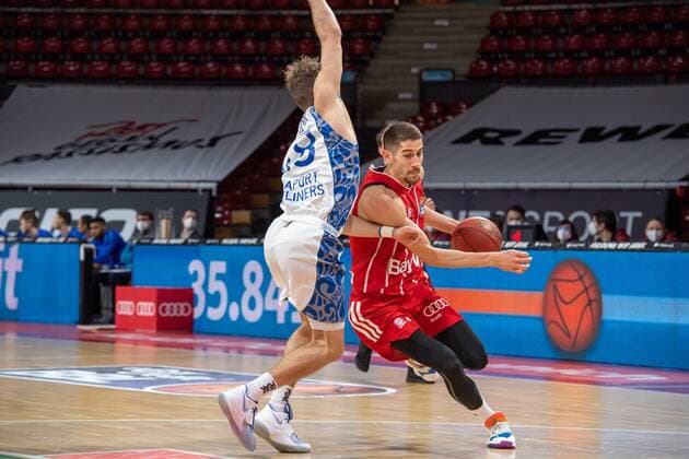 Diego Flaccadori 12 FC Bayern , FC Bayern Basketball vs Fraport Skyliners, BBL, 12 02 2021 Munich Bavaria Germany Copyright: xkolbert-press UlrichxGamelx