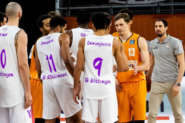 Ratiopharm Ulm defeats BG Goettingen with 93 64 Final score GER, Ratiopharm Ulm vs BG Goettingen, easycredit 1 Bundesliga Basketball,18 Matchday, Season 2020 21, 12 02 2021 Ratiopharm Ulm vs BG Goettingen, 1 Basketball Bundesliga New Ulm. Copyright: xEibner-Pressefoto RogerxBuerkex EP_EER
