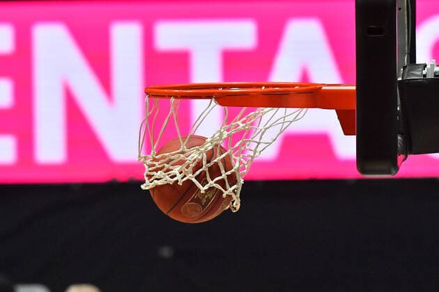 Chemnitz, Germany 12 February 2021 BBL 2020 2021 Niners Chemnitz vs Brose Bamberg symbol image basketball and basket Copyright: xFotostandx xDostmannx