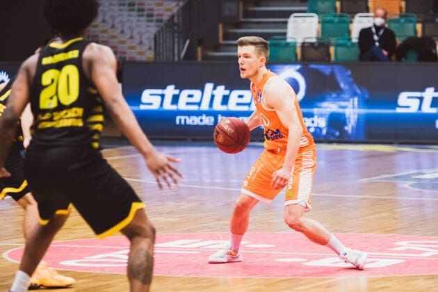 easyCredit BBL 18 Matchday RASTA Vechta vs MHP RIESEN Ludwigsburg, 12 02 2021 Jannes Hundt RASTA Vechta, 20 easyCredit BBL 18 Matchday RASTA Vechta vs MHP RIESEN Ludwigsburg on 12 02 2021 in Vechta RASTA Dome , Germany, Copyright: xBEAUTIFULxSPORTS Neddermannx