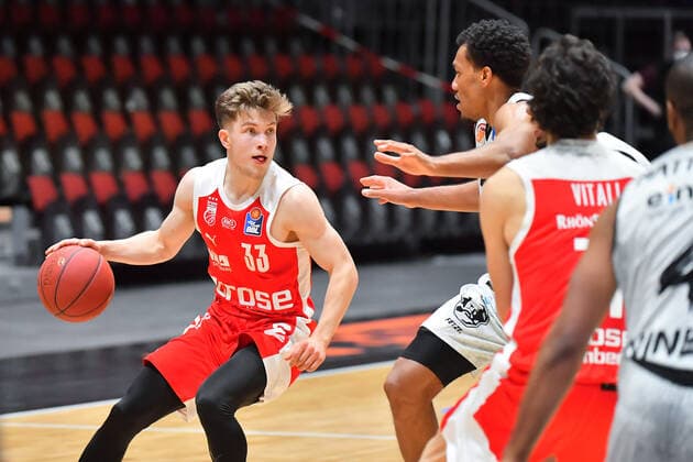 Chemnitz, Germany 12 February 2021 BBL 2020 2021 Niners Chemnitz vs Brose Bamberg Bennet Hundt Bamberg , Copyright: xFotostandx xDostmannx
