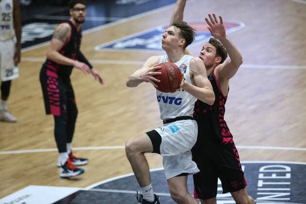 Basketball Germany, 1 Bundesliga, Hamburg Towers Telekom Baskets Bonn, Hamburg, 12 02 2021 Justus Hollatz Towers